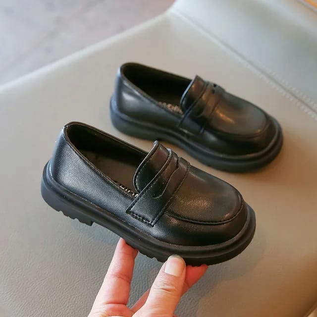 Fashion British Style Kids Little Leather Shoes